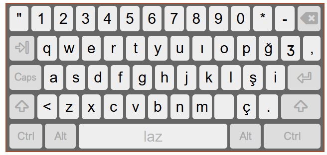 Laz Keyboard Layout 1