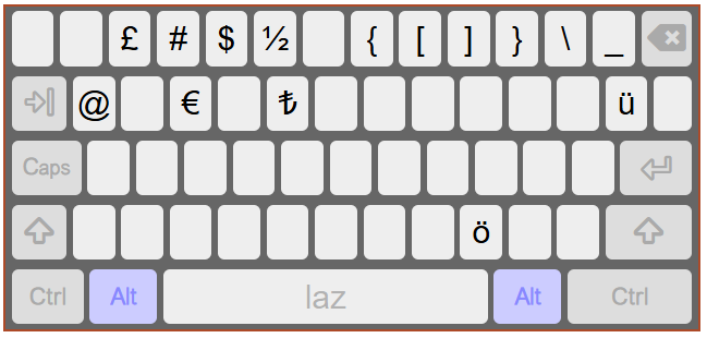 Laz Keyboard Layout 3