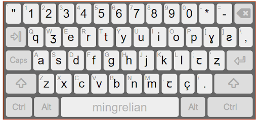 Mingrelian Keyboard Layout 1